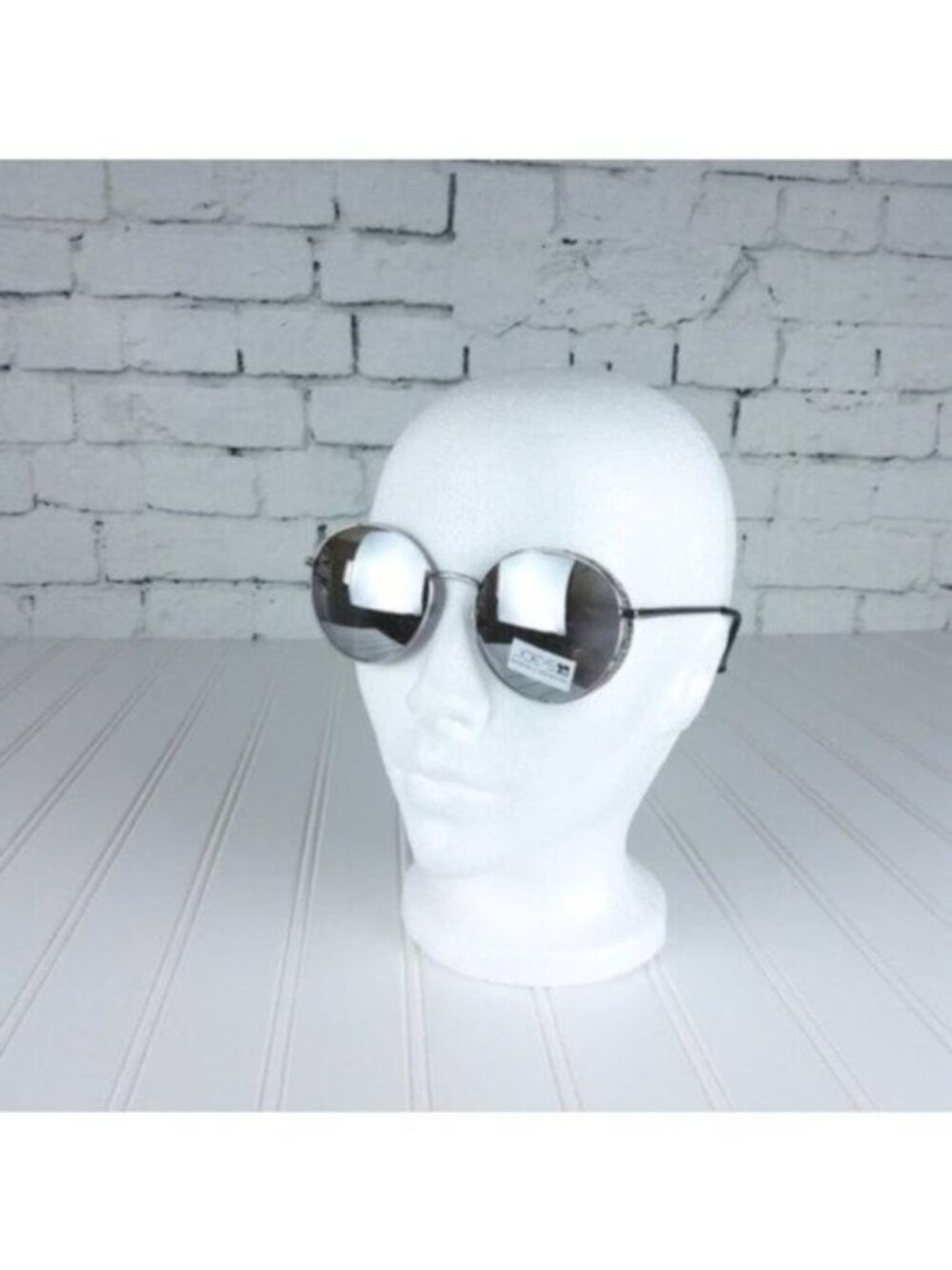 Joe's Jeans Round Rhinestone Edge Sunnies Silver